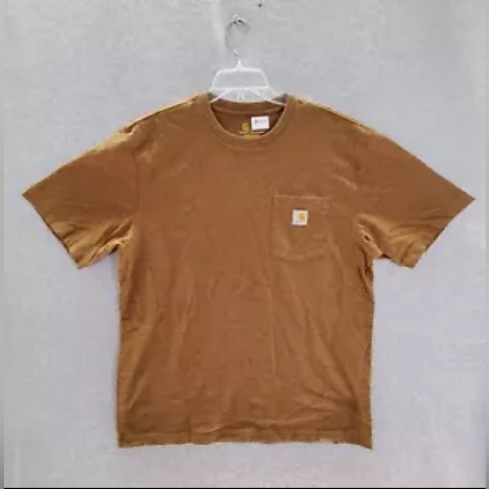 Brown carhartt tshirt size Large